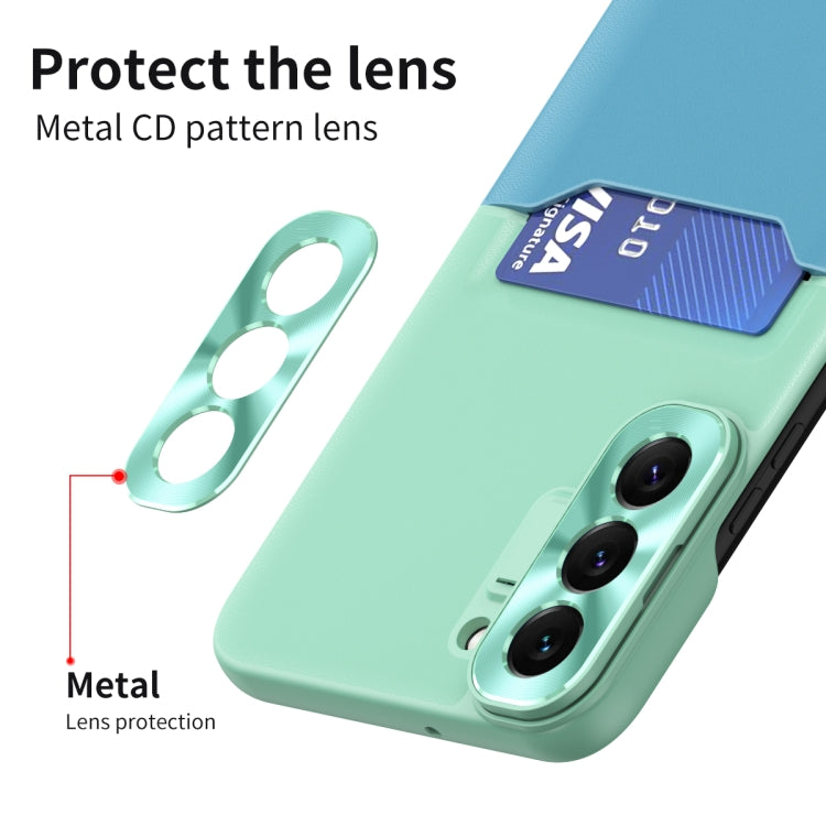 For Samsung Galaxy S22 5G Two-Color Invisible Lens Holder Phone Case
