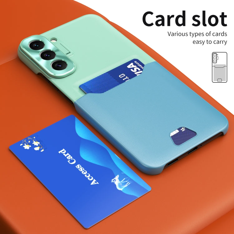 For Samsung Galaxy S22 5G Two-Color Invisible Lens Holder Phone Case