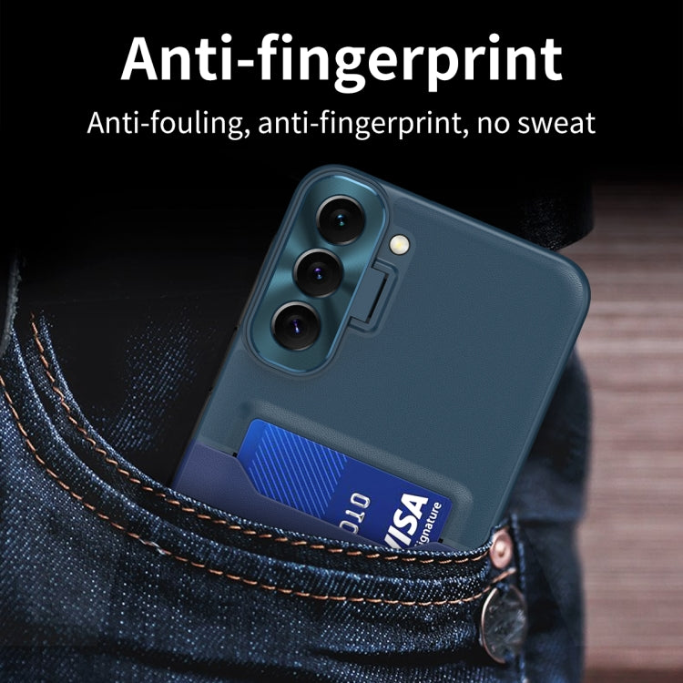 For Samsung Galaxy S22 5G Two-Color Invisible Lens Holder Phone Case