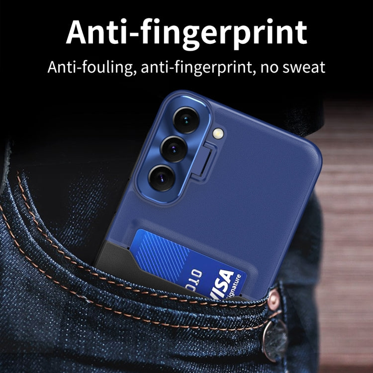 For Samsung Galaxy S22+ 5G Two-Color Invisible Lens Holder Phone Case