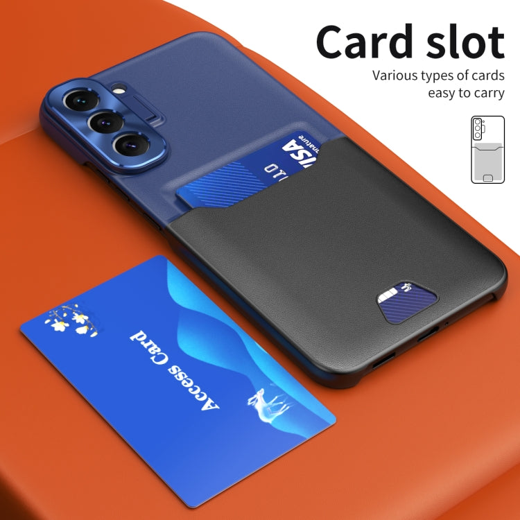 For Samsung Galaxy S22+ 5G Two-Color Invisible Lens Holder Phone Case