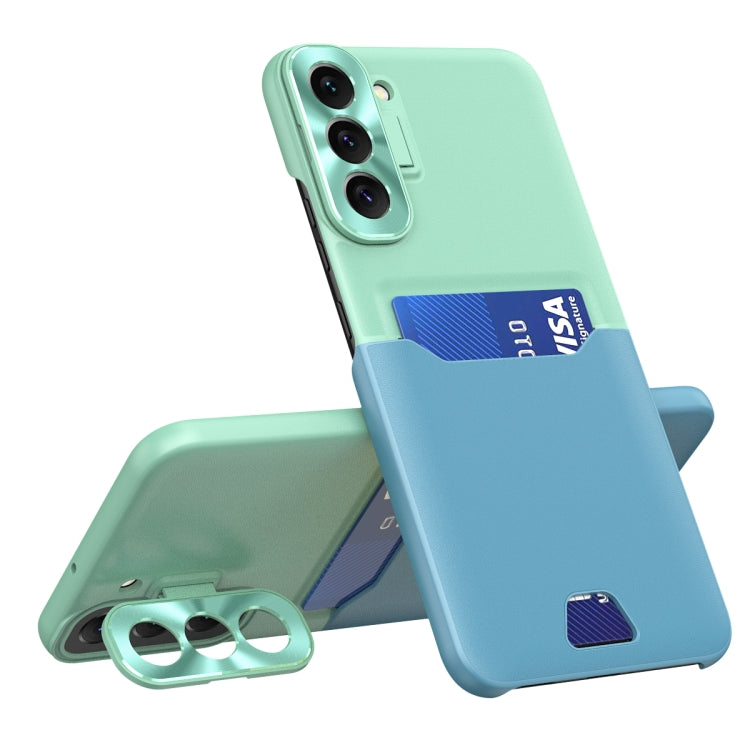 For Samsung Galaxy S22+ 5G Two-Color Invisible Lens Holder Phone Case