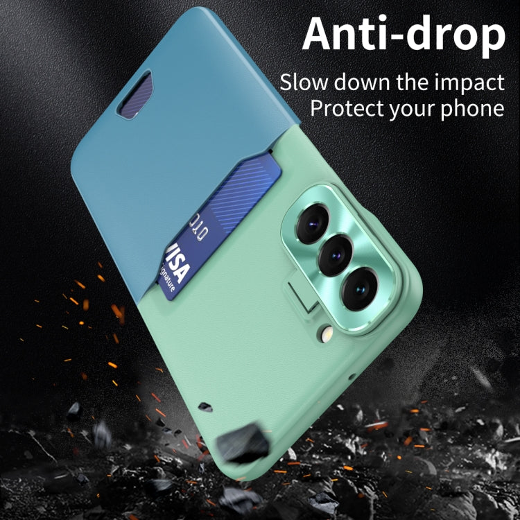 For Samsung Galaxy S22+ 5G Two-Color Invisible Lens Holder Phone Case