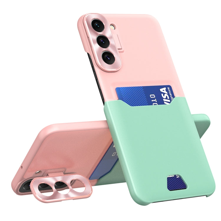 For Samsung Galaxy S22+ 5G Two-Color Invisible Lens Holder Phone Case