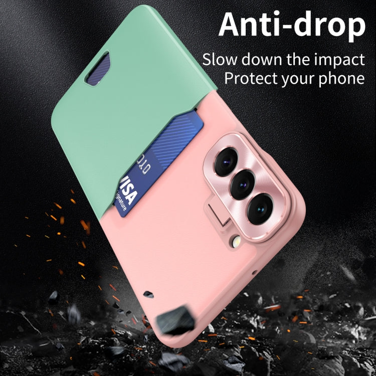 For Samsung Galaxy S22+ 5G Two-Color Invisible Lens Holder Phone Case
