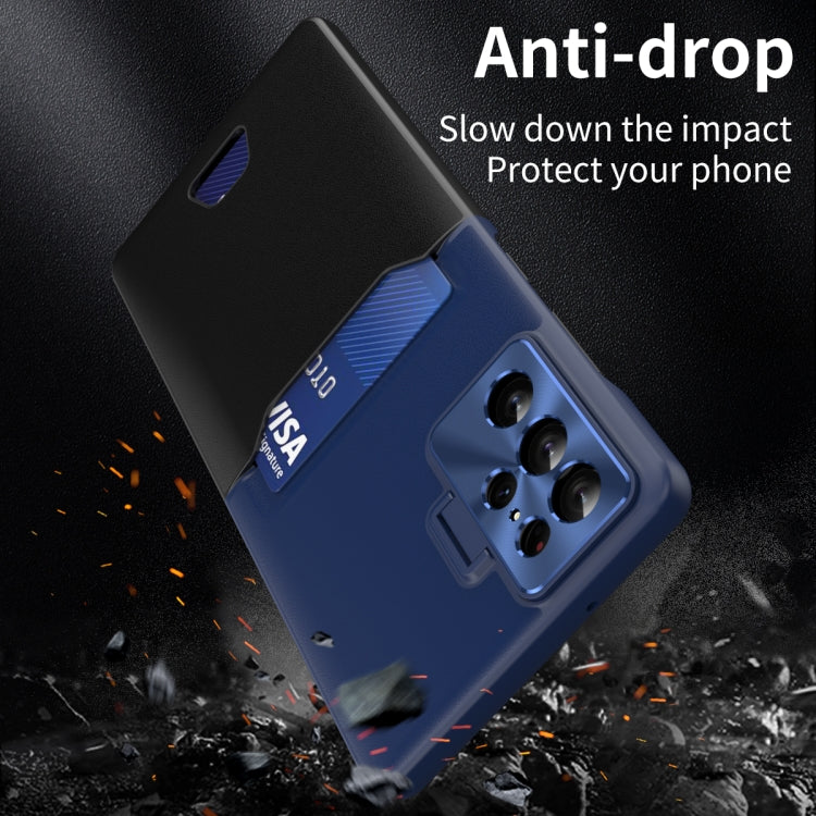 For Samsung Galaxy S22 Ultra 5G Two-Color Invisible Lens Holder Phone Case