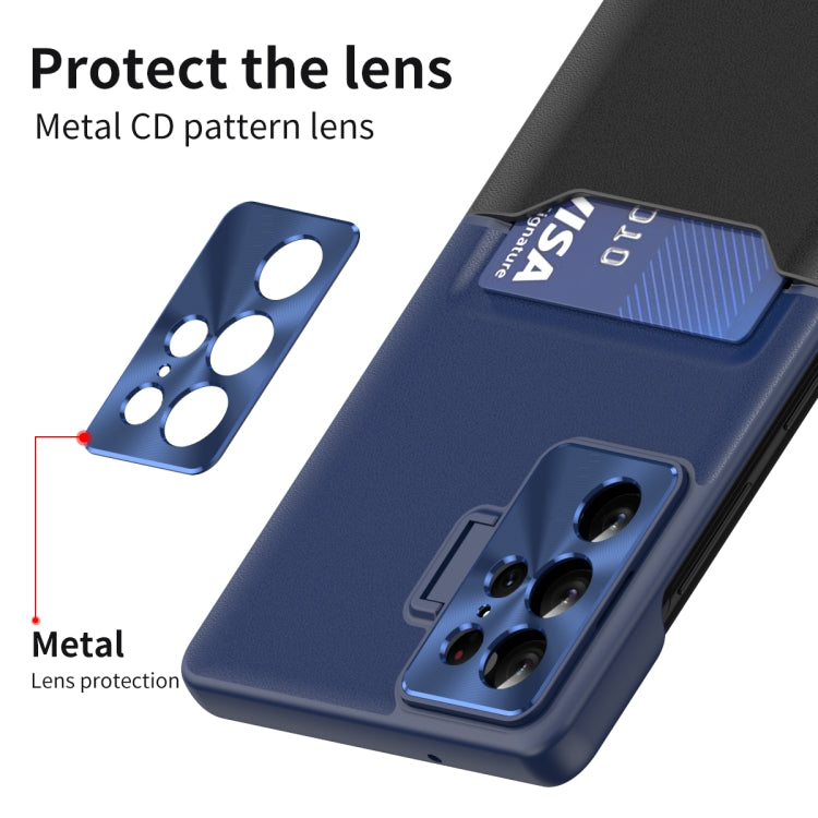 For Samsung Galaxy S22 Ultra 5G Two-Color Invisible Lens Holder Phone Case