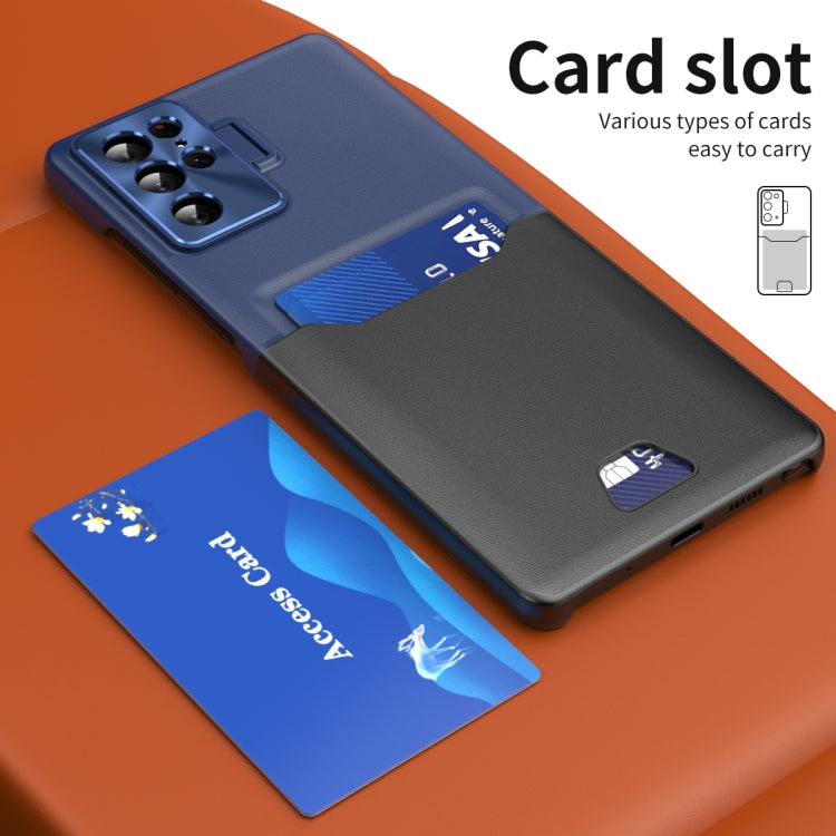 For Samsung Galaxy S22 Ultra 5G Two-Color Invisible Lens Holder Phone Case