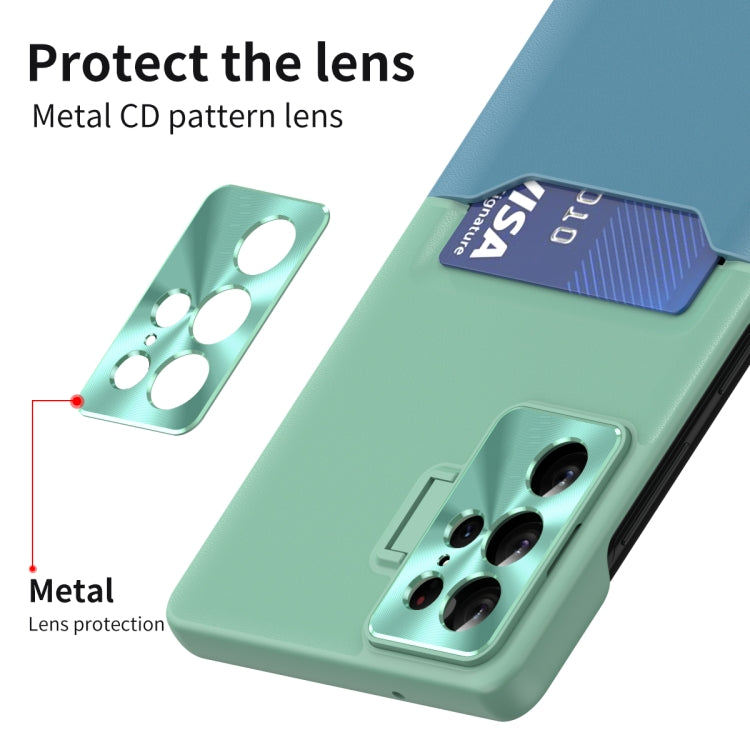 For Samsung Galaxy S22 Ultra 5G Two-Color Invisible Lens Holder Phone Case