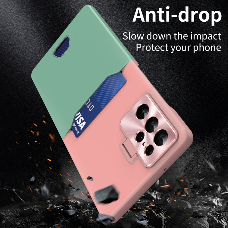 For Samsung Galaxy S22 Ultra 5G Two-Color Invisible Lens Holder Phone Case