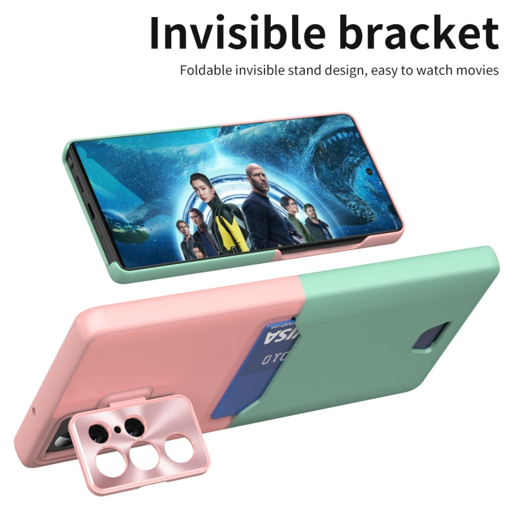 For Samsung Galaxy S22 Ultra 5G Two-Color Invisible Lens Holder Phone Case