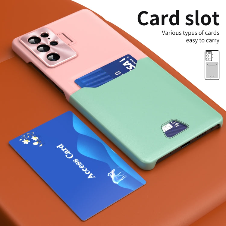 For Samsung Galaxy S22 Ultra 5G Two-Color Invisible Lens Holder Phone Case