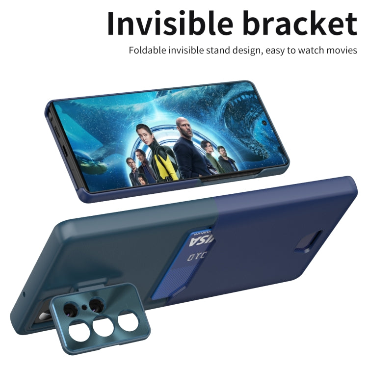For Samsung Galaxy S22 Ultra 5G Two-Color Invisible Lens Holder Phone Case