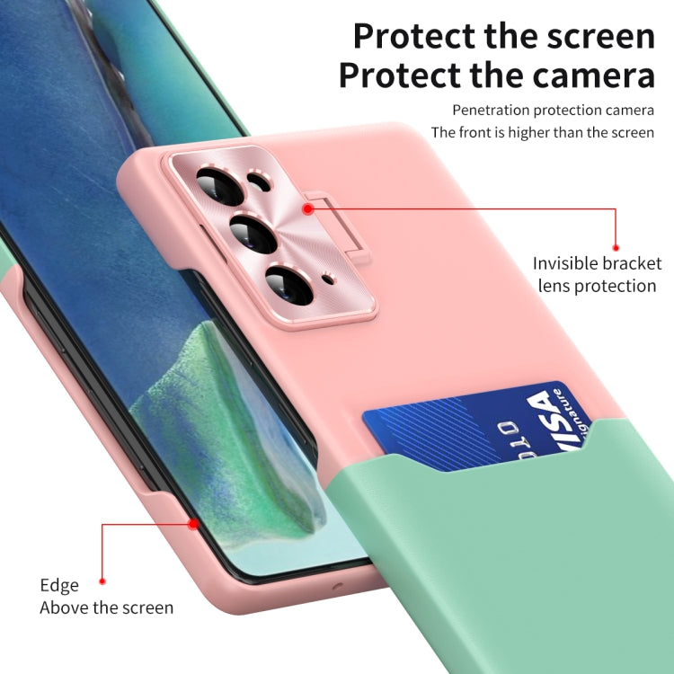 For Samsung Galaxy Note20 Two-Color Invisible Lens Holder Phone Case