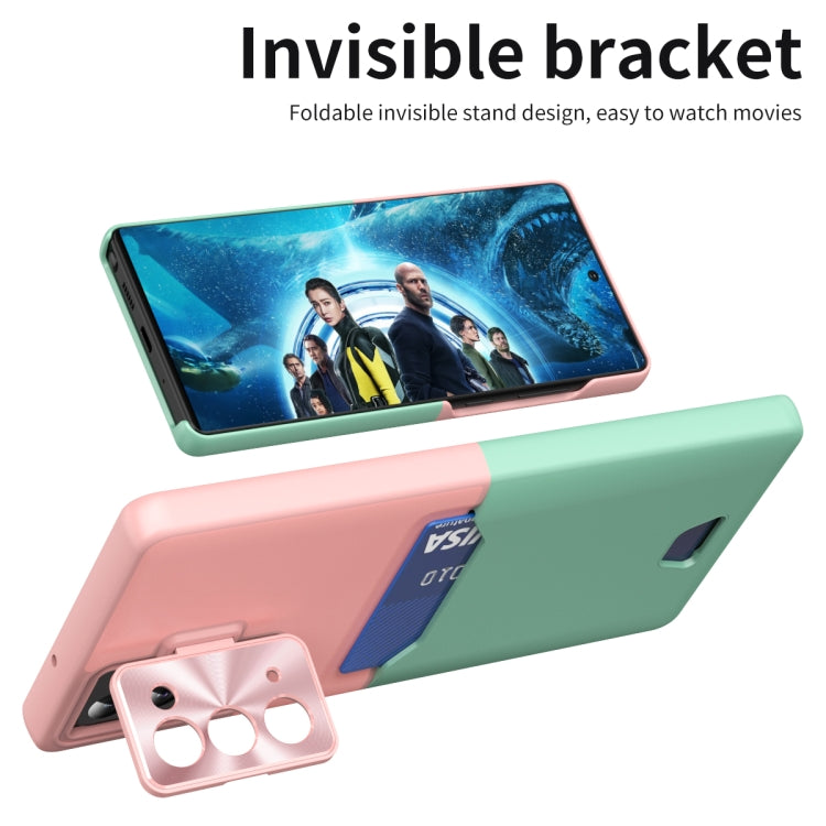 For Samsung Galaxy Note20 Two-Color Invisible Lens Holder Phone Case
