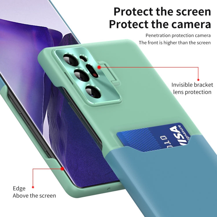For Samsung Galaxy Note20 Ultra Two-Color Invisible Lens Holder Phone Case