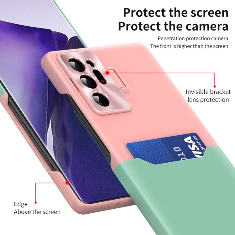 For Samsung Galaxy Note20 Ultra Two-Color Invisible Lens Holder Phone Case