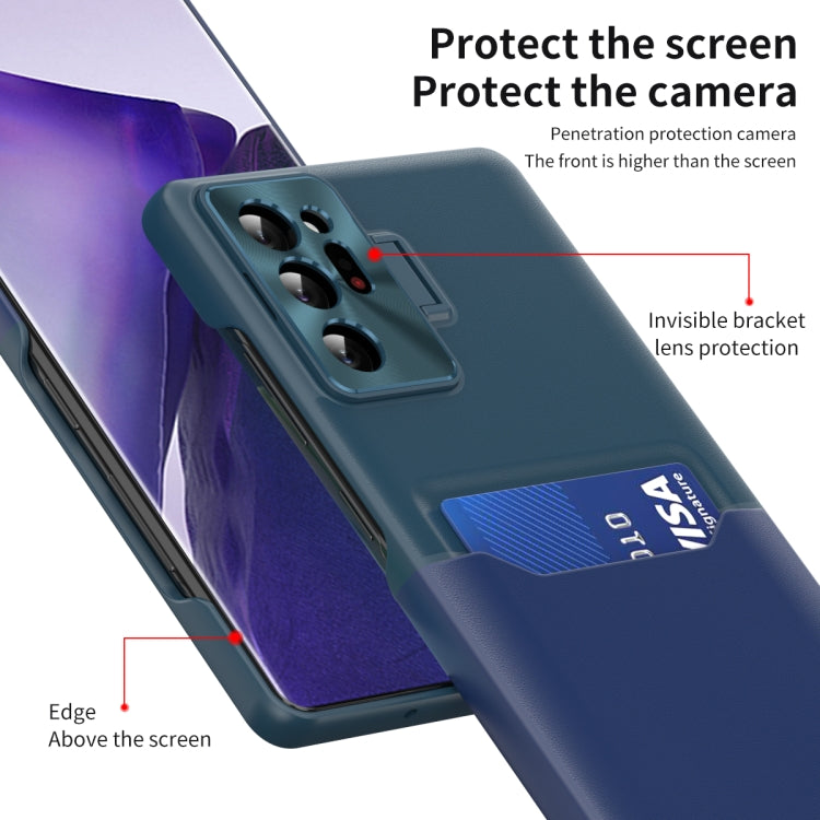 For Samsung Galaxy Note20 Ultra Two-Color Invisible Lens Holder Phone Case