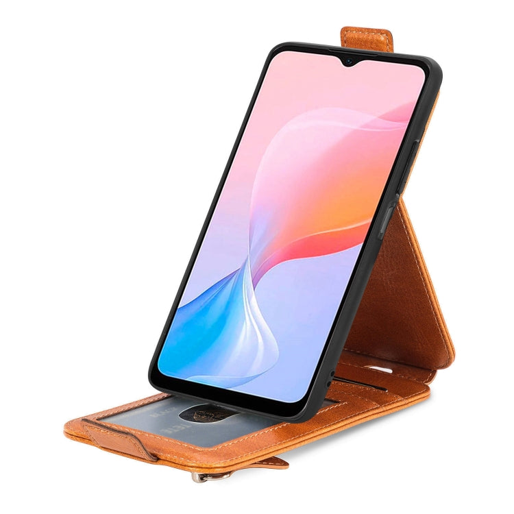 For Blackview A85 Zipper Wallet Vertical Flip Leather Phone Case