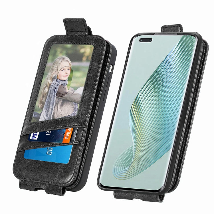 For Honor Magic5 Pro Zipper Wallet Vertical Flip Leather Phone Case