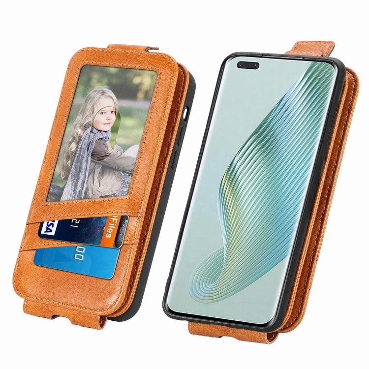 For Honor Magic5 Pro Zipper Wallet Vertical Flip Leather Phone Case