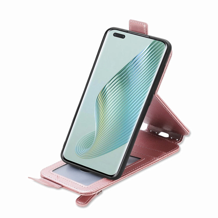 For Honor Magic5 Pro Zipper Wallet Vertical Flip Leather Phone Case