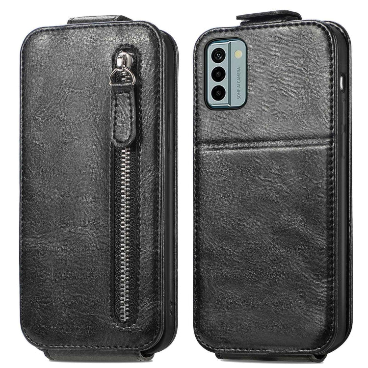 For Nokia G22 Zipper Wallet Vertical Flip Leather Phone Case