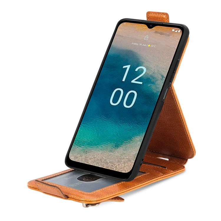 For Nokia G22 Zipper Wallet Vertical Flip Leather Phone Case