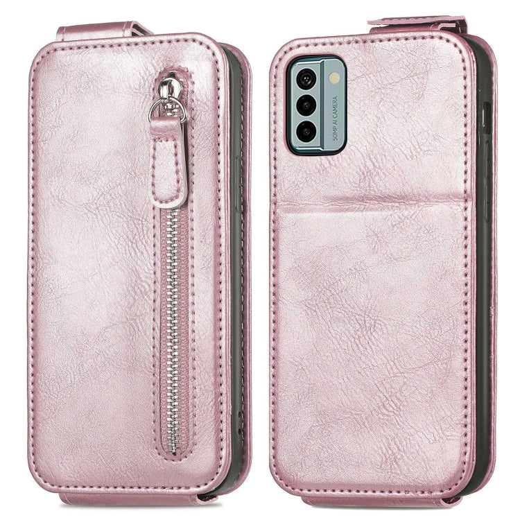 For Nokia G22 Zipper Wallet Vertical Flip Leather Phone Case