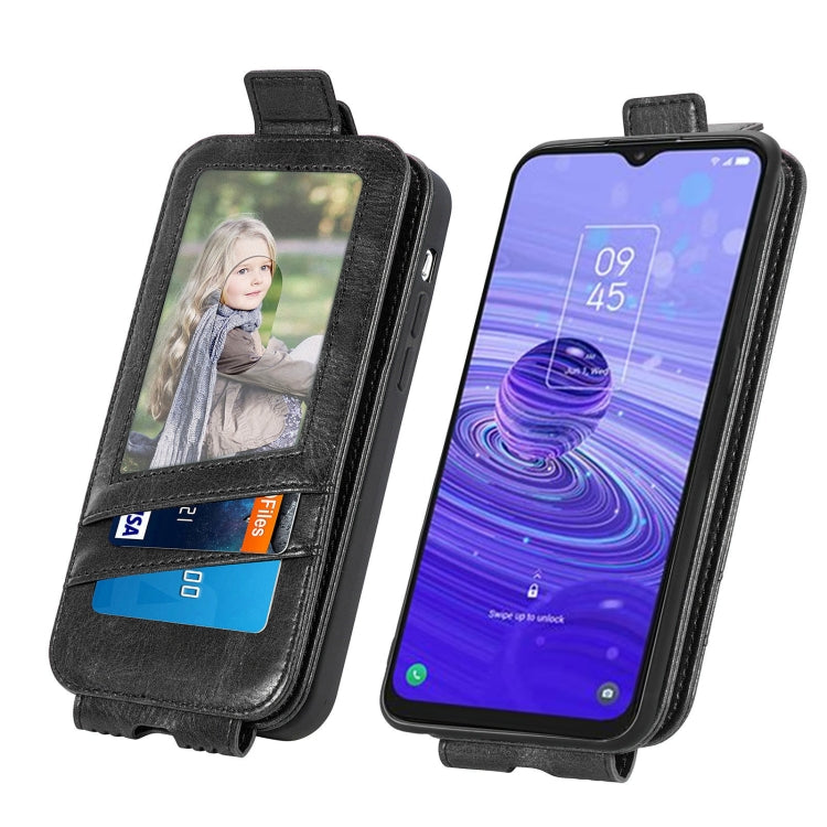 For TCL 40R Zipper Wallet Vertical Flip Leather Phone Case
