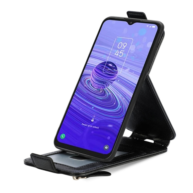 For TCL 40R Zipper Wallet Vertical Flip Leather Phone Case