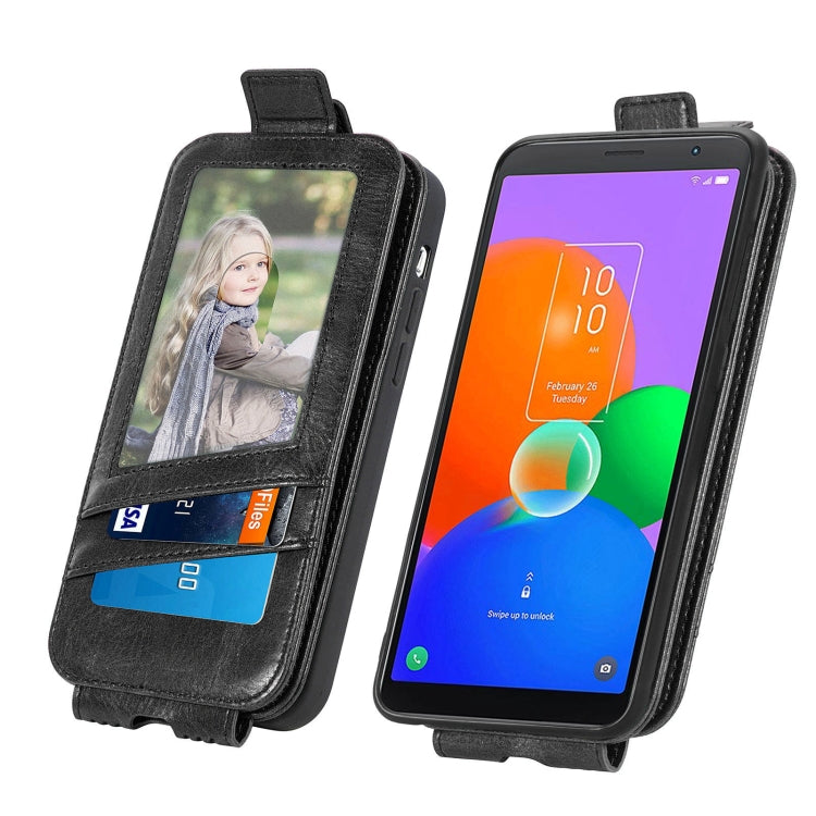 For TCL 403 Zipper Wallet Vertical Flip Leather Phone Case