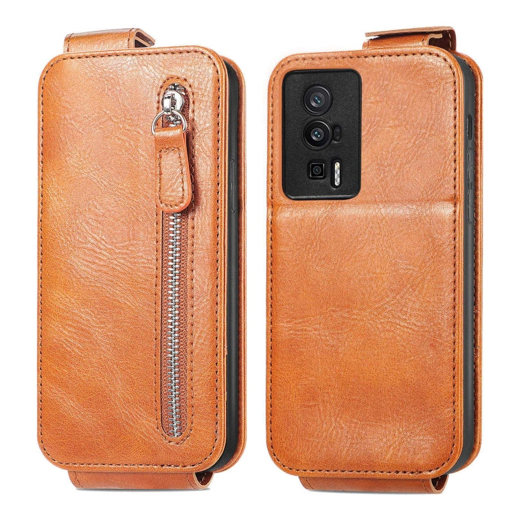 For Xiaomi Redmi K60 Pro Zipper Wallet Vertical Flip Leather Phone Case