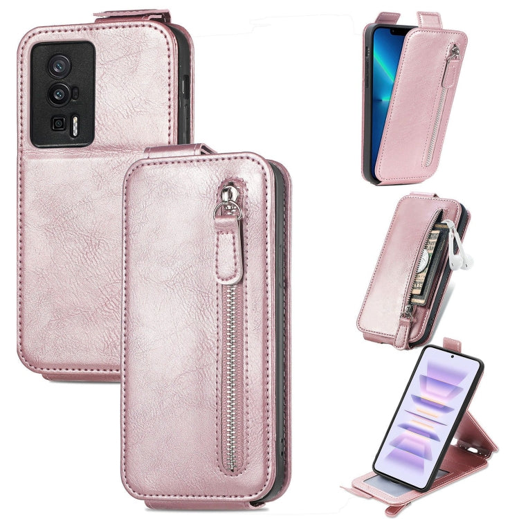 For Xiaomi Redmi K60 Pro Zipper Wallet Vertical Flip Leather Phone Case