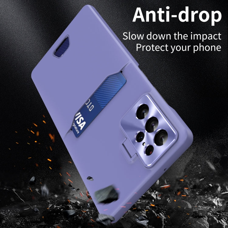 For Samsung Galaxy S23 Ultra 5G Pure Color Invisible Lens Holder Phone Case