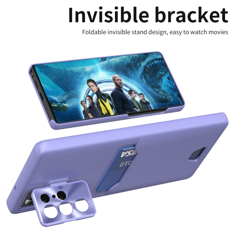 For Samsung Galaxy S23 Ultra 5G Pure Color Invisible Lens Holder Phone Case