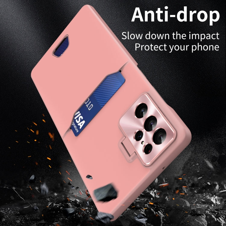 For Samsung Galaxy S23 Ultra 5G Pure Color Invisible Lens Holder Phone Case