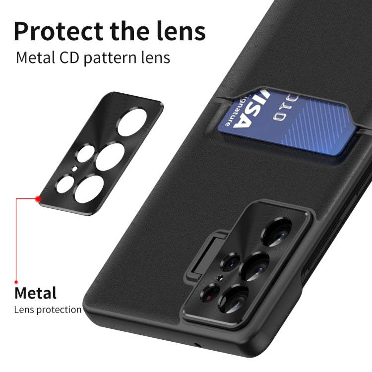 For Samsung Galaxy S23 Ultra 5G Pure Color Invisible Lens Holder Phone Case