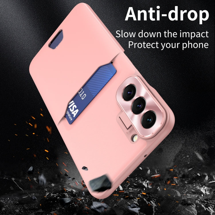 For Samsung Galaxy S22 5G Pure Color Invisible Lens Holder Phone Case