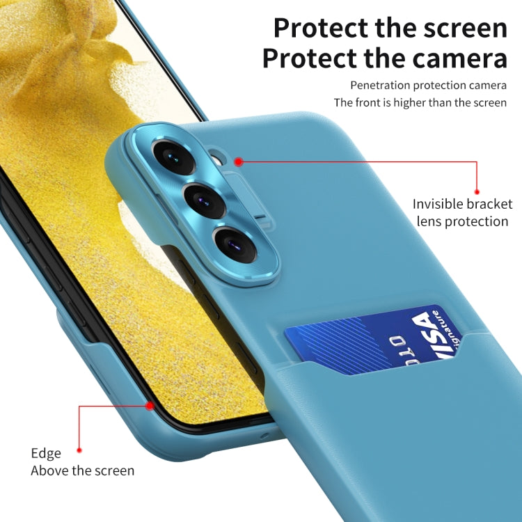 For Samsung Galaxy S22 5G Pure Color Invisible Lens Holder Phone Case