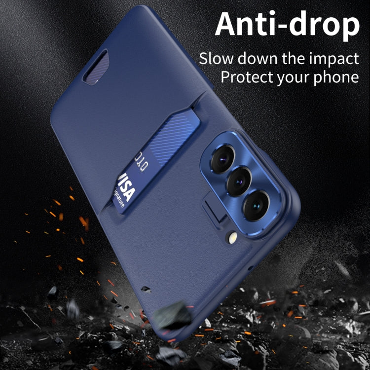 For Samsung Galaxy S22 5G Pure Color Invisible Lens Holder Phone Case