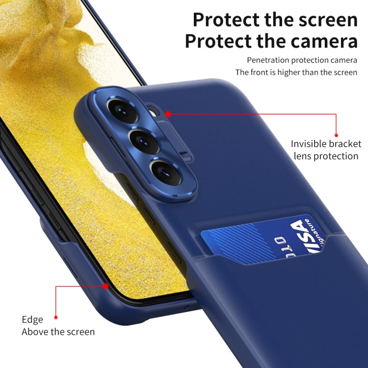 For Samsung Galaxy S22 5G Pure Color Invisible Lens Holder Phone Case