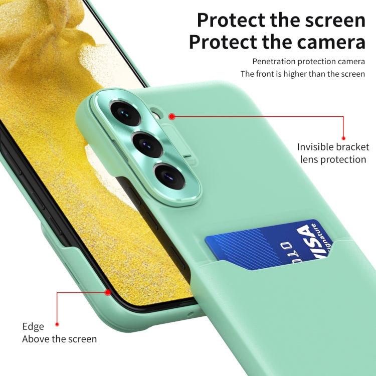 For Samsung Galaxy S22 5G Pure Color Invisible Lens Holder Phone Case
