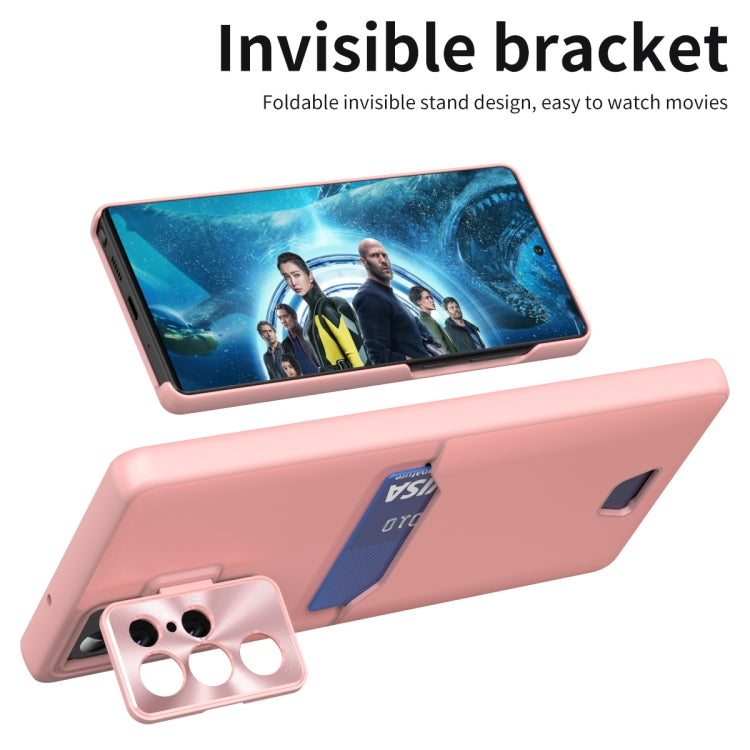 For Samsung Galaxy S22 Ultra 5G Pure Color Invisible Lens Holder Phone Case