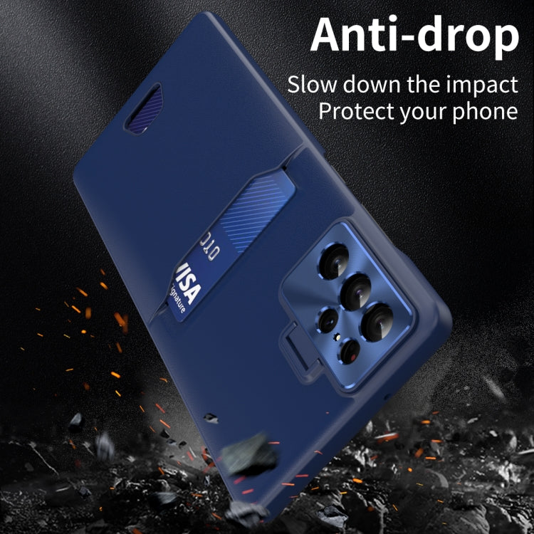 For Samsung Galaxy S22 Ultra 5G Pure Color Invisible Lens Holder Phone Case