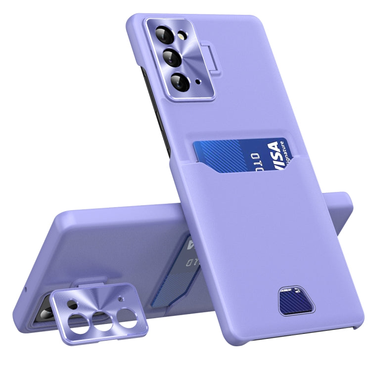 For Samsung Galaxy Note20 Pure Color Invisible Lens Holder Phone Case