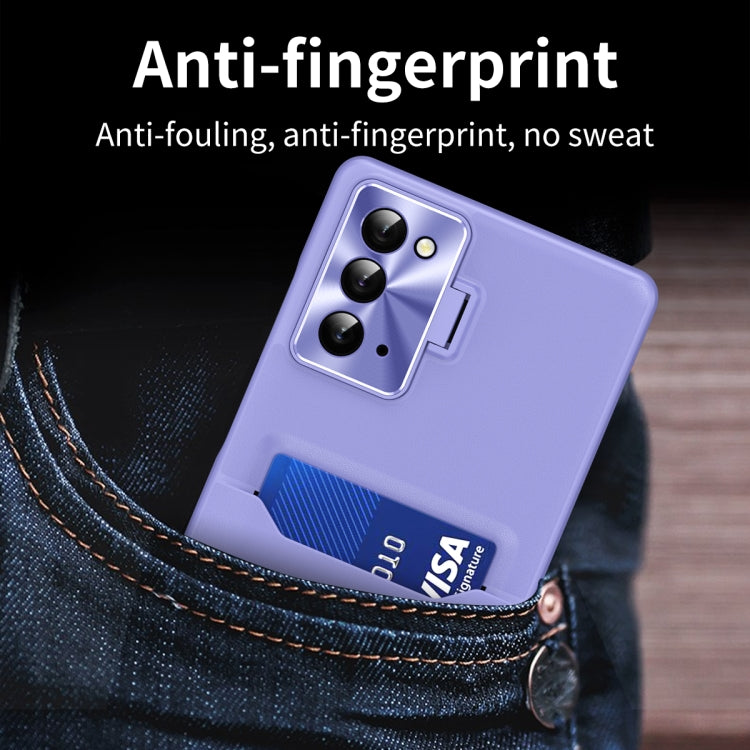 For Samsung Galaxy Note20 Pure Color Invisible Lens Holder Phone Case