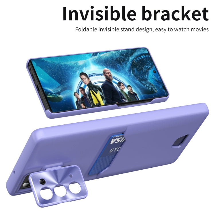 For Samsung Galaxy Note20 Pure Color Invisible Lens Holder Phone Case