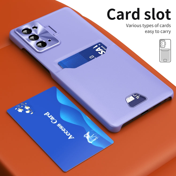For Samsung Galaxy Note20 Pure Color Invisible Lens Holder Phone Case