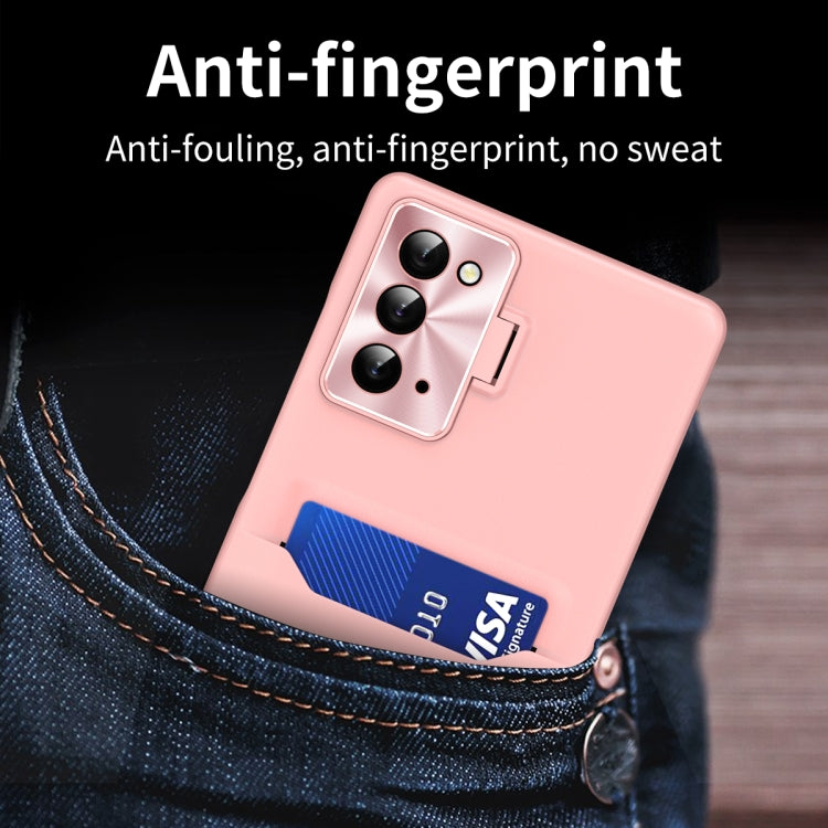 For Samsung Galaxy Note20 Pure Color Invisible Lens Holder Phone Case